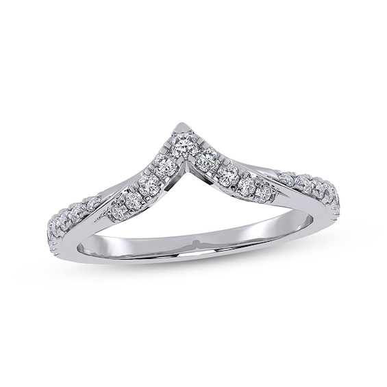 Adore Diamond Chevron Twist Anniversary Ring 1/4 ct tw 14K White Gold