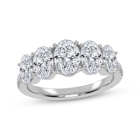 KAY Lab-Grown Diamonds Oval-Cut Graduating Ring 2 ct tw 14K White Gold