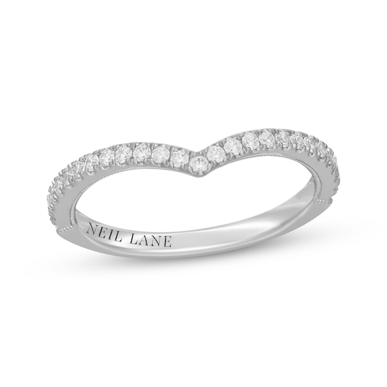 Neil Lane Diamond Contour Wedding Band 1/4 ct tw 14K White Gold