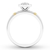 Thumbnail Image 1 of Diamond Engagement Ring 1/20 ct tw Round-cut 10K Two-Tone Gold - Size 7