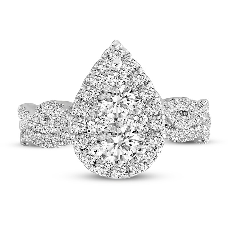 Diamond Bridal Set 1-5/8 ct tw Round-cut 14K White Gold