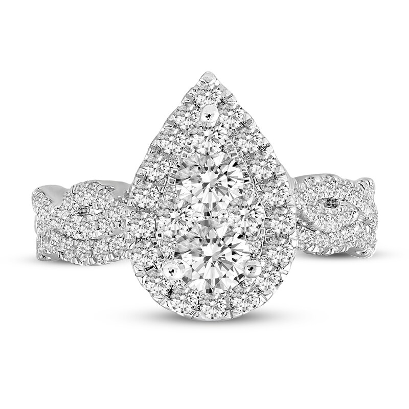 Diamond Bridal Set 1-5/8 ct tw Round-cut 14K White Gold
