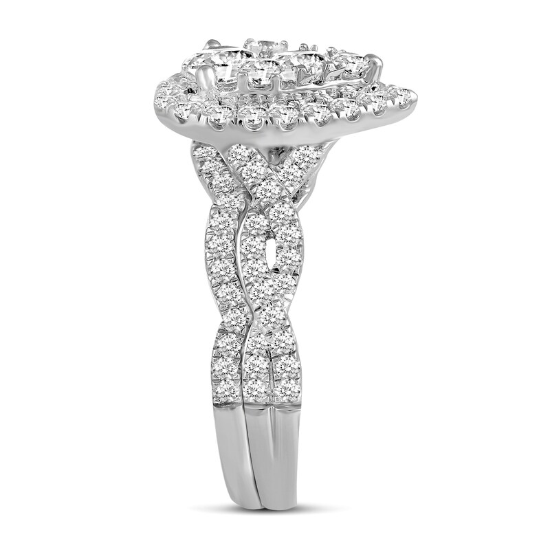 Diamond Bridal Set 1-5/8 ct tw Round-cut 14K White Gold
