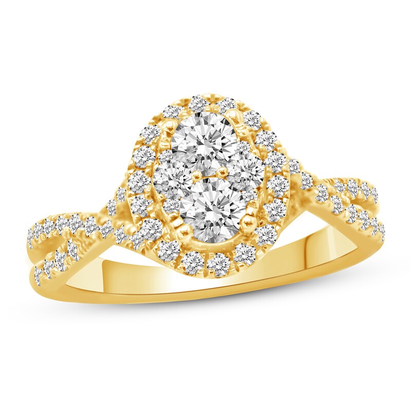 Diamond Engagement Ring 1 ct tw Round-cut 14K Yellow Gold