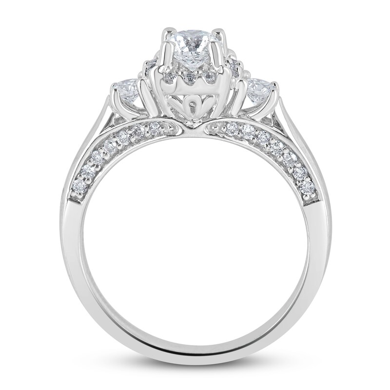 Diamond Engagement Ring 7/8 ct tw Round-cut 14K White Gold