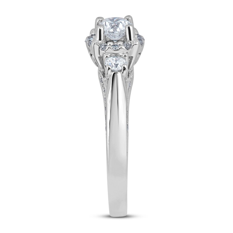 Diamond Engagement Ring 7/8 ct tw Round-cut 14K White Gold