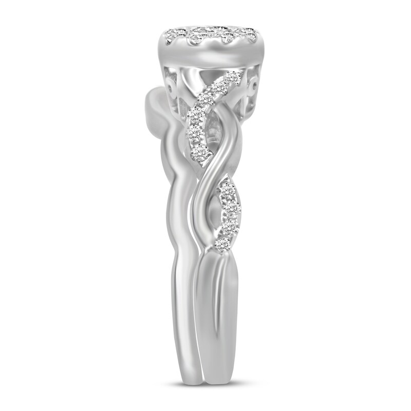 Diamond Bridal Set 1/2 ct tw Round-cut 10K White Gold