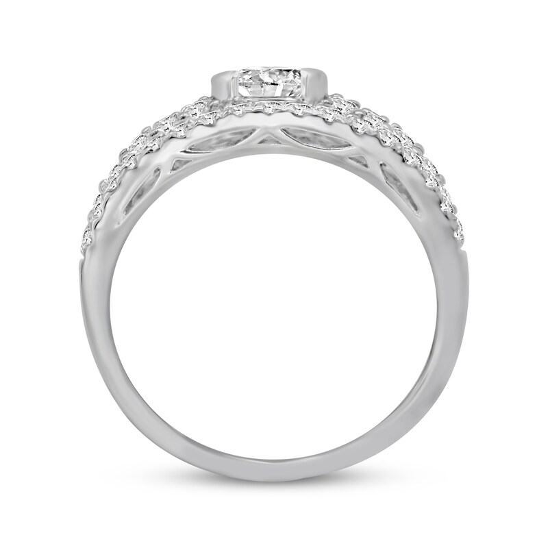 Diamond Engagement Ring 1-1/8 ct tw Round-cut 14K White Gold