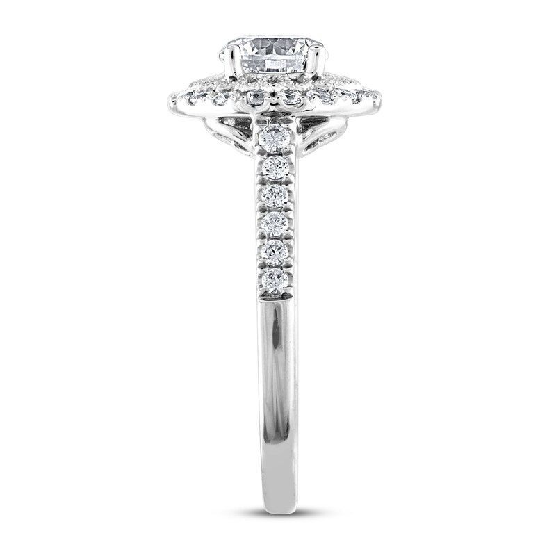 Diamond Engagement Ring 1-1/5 ct tw Round-cut 14K White Gold