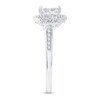 Diamond Engagement Ring 1-1/4 ct tw Princess & Round 14K White Gold