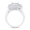 Diamond Engagement Ring 1-1/4 ct tw Princess & Round 14K White Gold
