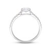 Diamond Solitaire Engagement Ring 3/4 ct tw Pear & Round-Cut 14K White Gold