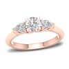 Diamond Engagement Ring 1 ct tw Round/Pear 14K Rose Gold