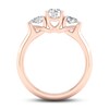 Diamond Engagement Ring 1 ct tw Round/Pear 14K Rose Gold