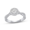 Thumbnail Image 0 of Multi-Diamond Engagement Ring 1/2 ct tw Round-cut 14K White Gold