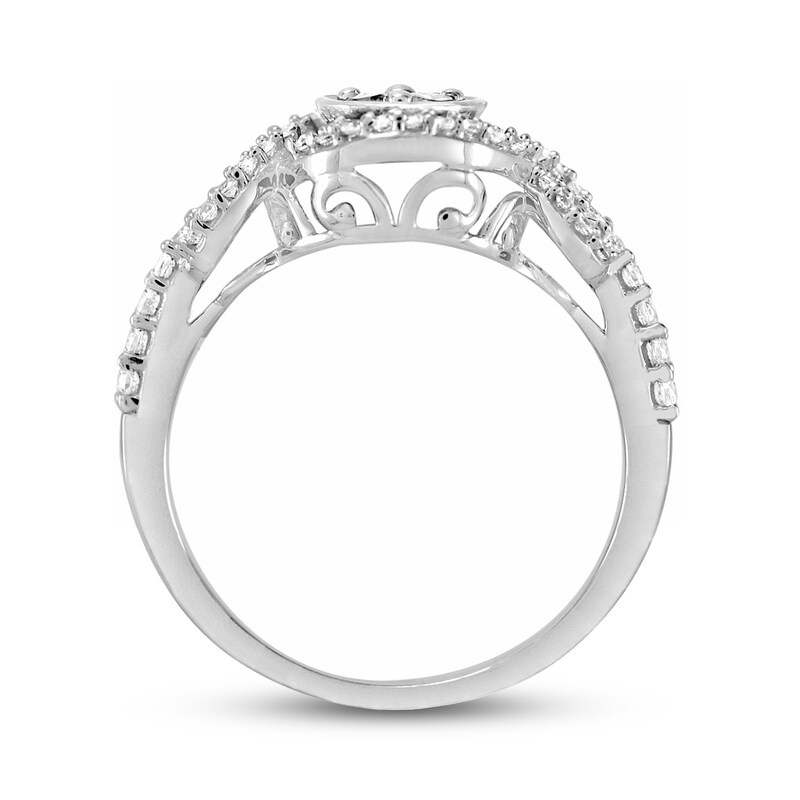 Diamond Engagement Ring 1/2 ct tw Round-cut 10K White Gold