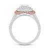 Diamond Engagement Ring 1 ct tw Princess, Round & Baguette 10K Two-Tone Gold