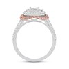 Diamond Engagement Ring 1 ct tw Princess, Round & Baguette 10K Two-Tone Gold