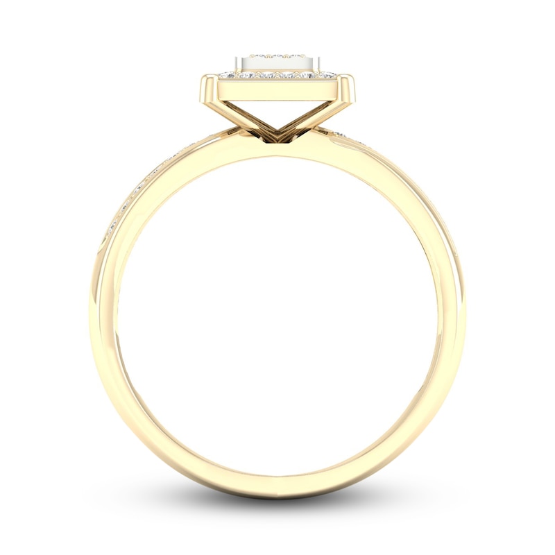 Diamond Engagement Ring 1/10 ct tw Round-Cut 10K Yellow Gold