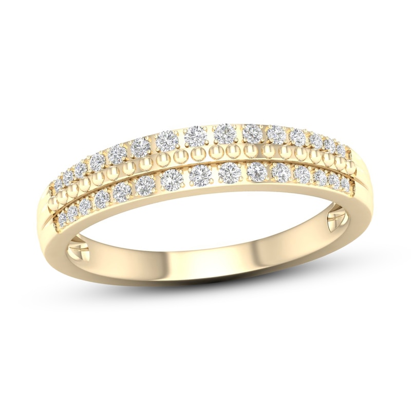 Main Image 1 of Adore Diamond Wedding Band 1/6 ct tw Round-cut 10K Yellow Gold
