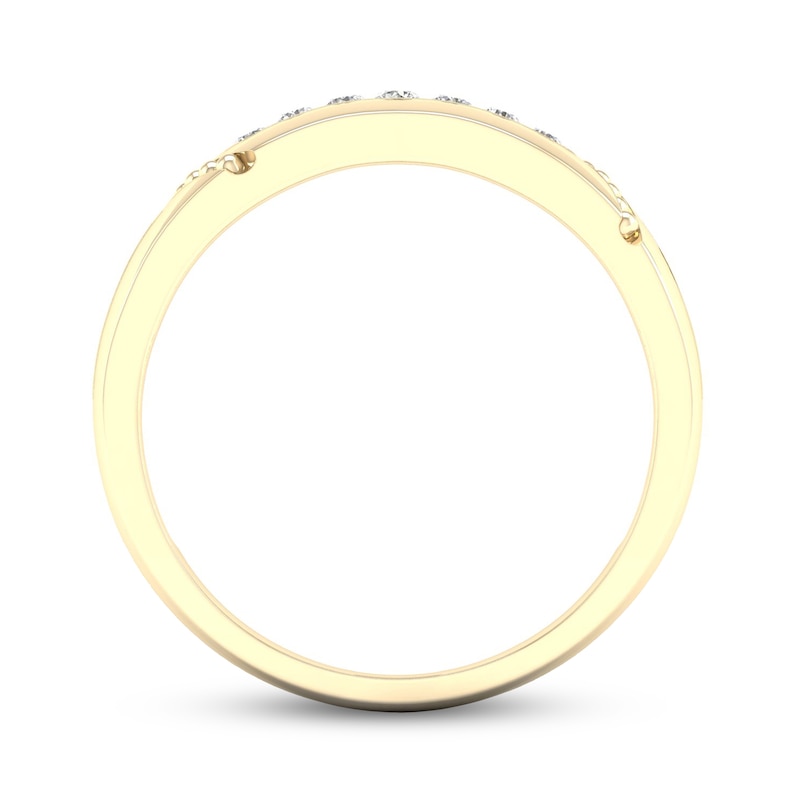 Main Image 3 of Adore Diamond Wedding Band 1/6 ct tw Round-cut 10K Yellow Gold