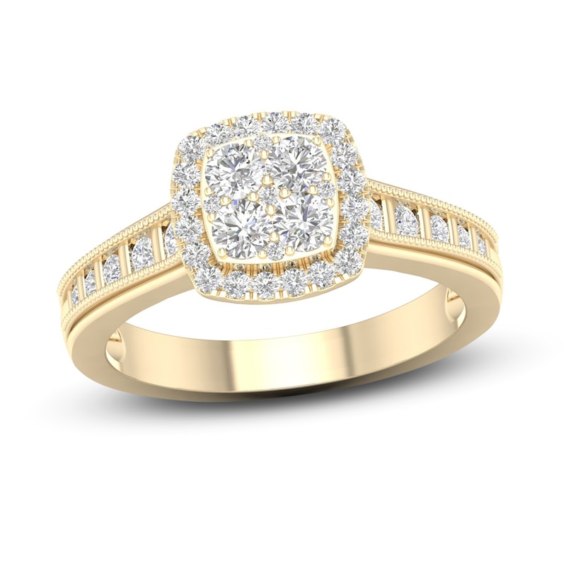 Main Image 1 of Adore Diamond Engagement Ring 5/8 ct tw Round-Cut 10K Yellow Gold