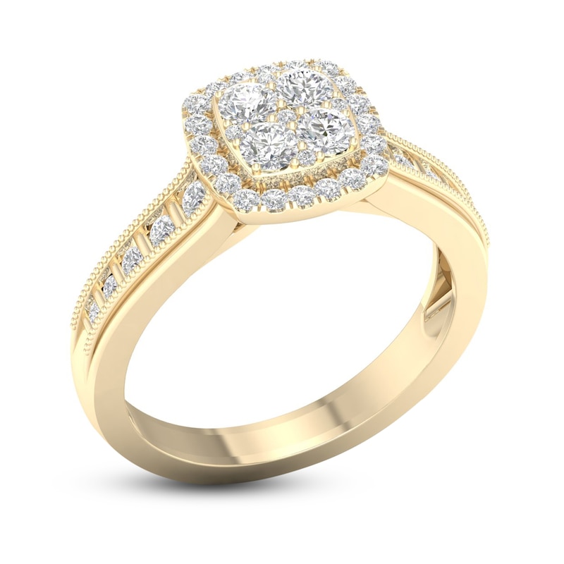 Main Image 2 of Adore Diamond Engagement Ring 5/8 ct tw Round-Cut 10K Yellow Gold