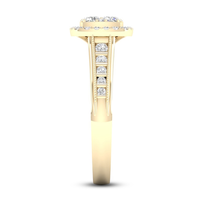 Main Image 3 of Adore Diamond Engagement Ring 5/8 ct tw Round-Cut 10K Yellow Gold