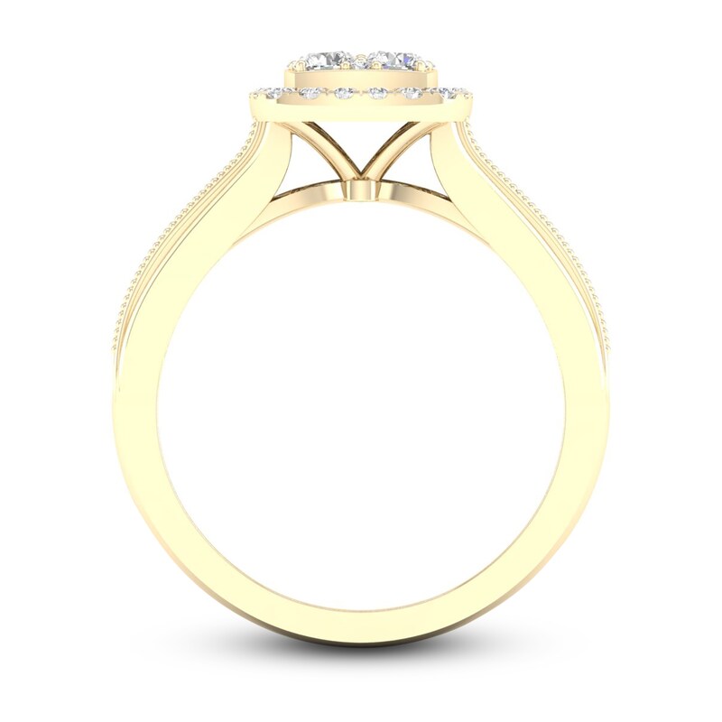 Main Image 4 of Adore Diamond Engagement Ring 5/8 ct tw Round-Cut 10K Yellow Gold