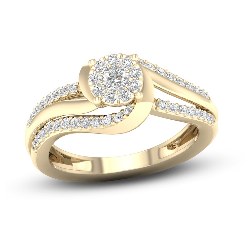 Diamond Engagement Ring 3/8 ct tw Round-Cut 10K Yellow Gold | Kay Outlet