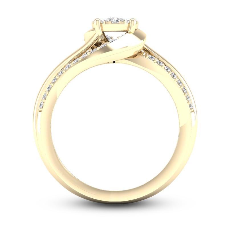 Diamond Engagement Ring 3/8 ct tw Round-Cut 10K Yellow Gold