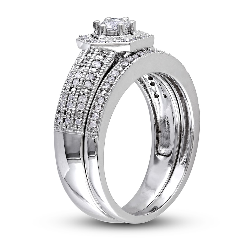 Diamond Bridal Set 1/2 ct tw Round-Cut 14K White Gold