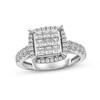 Thumbnail Image 1 of Adore Diamond Engagement Ring 1-1/3 ct tw Princess & Round-cut 14K White Gold