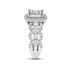 Thumbnail Image 1 of Diamond Engagement Ring 2 ct tw Princess, Round & Baguette-cut 14K White Gold