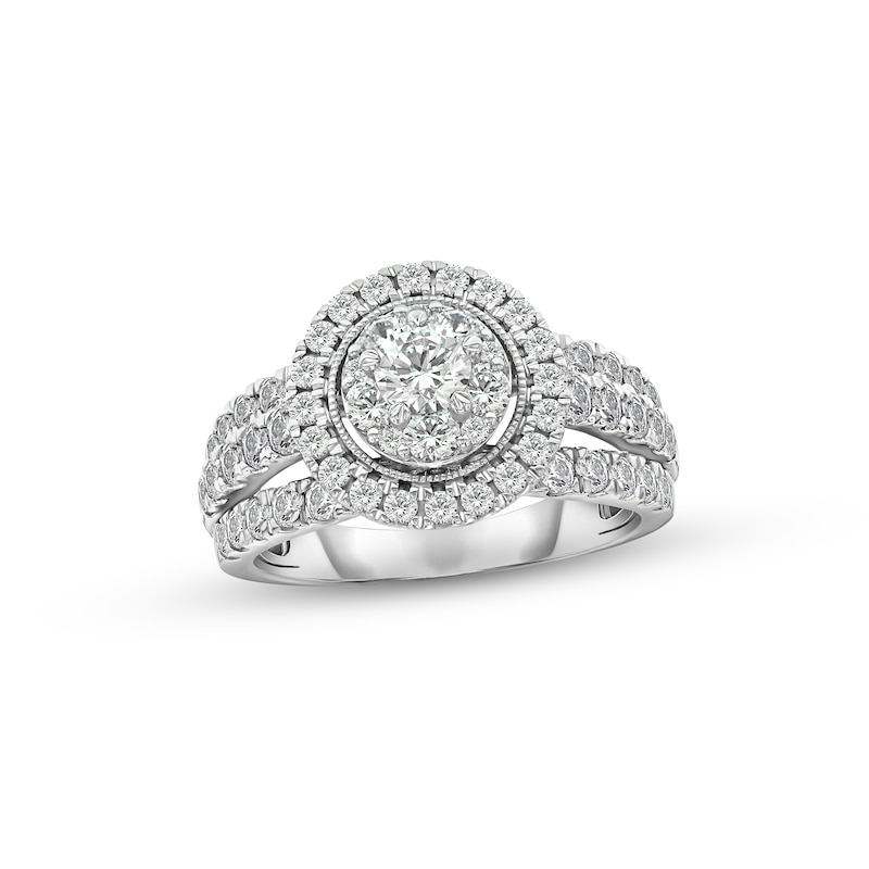 Main Image 1 of Adore Diamond Engagement Ring 2 ct tw Round-cut 14K White Gold
