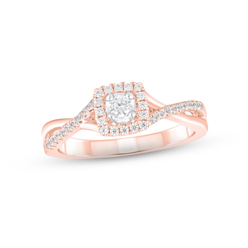 Main Image 1 of Adore Diamond Engagement Ring 1/3 ct tw Round-cut 10K Rose Gold