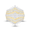 Thumbnail Image 2 of Multi-Diamond Engagement Ring 2-1/2 ct tw Round & Baguette-cut 10K Yellow Gold