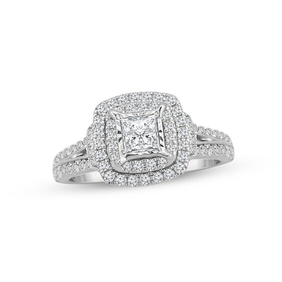 Adore Diamond Engagement Ring 1 ct tw Princess & Round-cut 14K White Gold