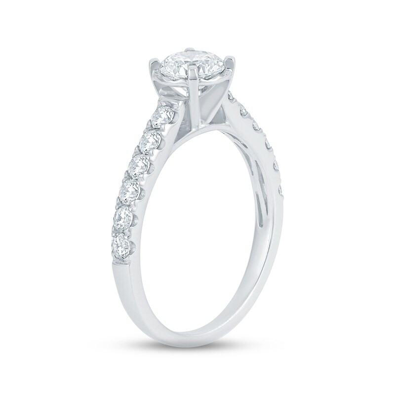 Diamond Engagement Ring 1 1/5 ct tw Round 14K White Gold