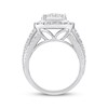 Thumbnail Image 2 of Multi-Diamond Cushion Frame Engagement Ring 2 ct tw 14K White Gold