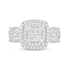 Thumbnail Image 2 of Princess-Cut Diamond Quad Double Frame Engagement Ring 1-1/3 ct tw 14K White Gold