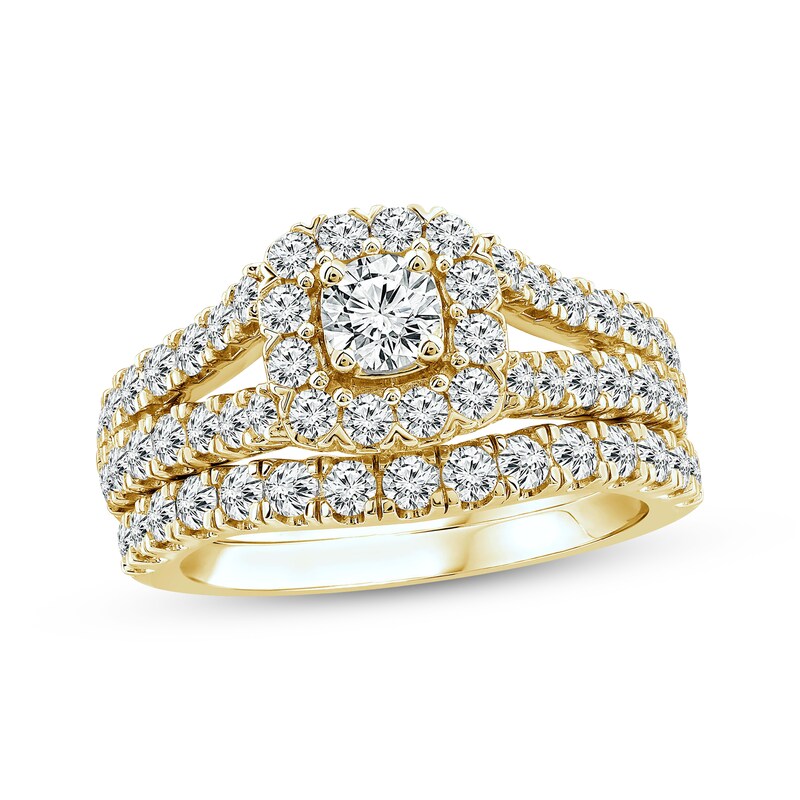 Main Image 1 of Adore Diamond Bridal Set 2 ct tw Round-cut 14K Yellow Gold