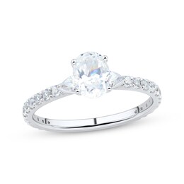 Certified Oval-Cut Diamond Engagement Ring 1-1/4 ct tw Platinum