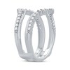 Diamond Chevron Enhancer Ring 5/8 ct tw 14K White Gold
