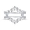 Diamond Chevron Enhancer Ring 5/8 ct tw 14K White Gold