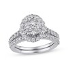 Thumbnail Image 0 of Oval-Shaped Round-Cut Diamond Bridal Set 2 ct tw 14K White Gold