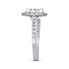 Oval-Shaped Round-Cut Diamond Bridal Set 2 ct tw 14K White Gold
