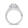 Thumbnail Image 2 of Oval-Shaped Round-Cut Diamond Bridal Set 2 ct tw 14K White Gold