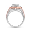Thumbnail Image 2 of Multi-Diamond Center Cushion-Shape Engagement Ring 2 ct tw 14K Two-Tone Gold