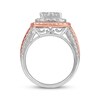 Thumbnail Image 2 of Multi-Diamond Center Cushion-Shape Engagement Ring 2 ct tw 14K Two-Tone Gold